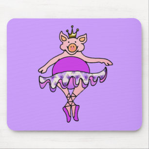 Mousepad Porco da dança no tutu