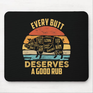 Mousepad Porco De churrasco Cada Bumbum Merece Um Bom Porco