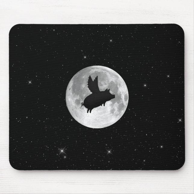 Mousepad porco do vôo da Lua cheia (Frente)