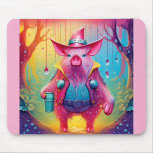 Mousepad Porco Rosa O Caubói