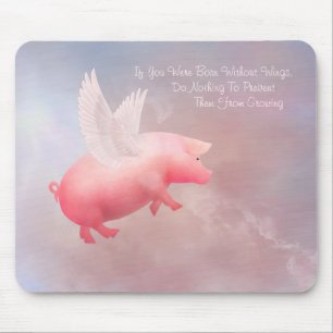 Mousepad Porco Voador Cresce Suas Asas