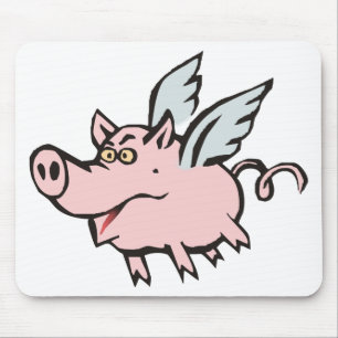 Mousepad porco voador porca flying pig hog