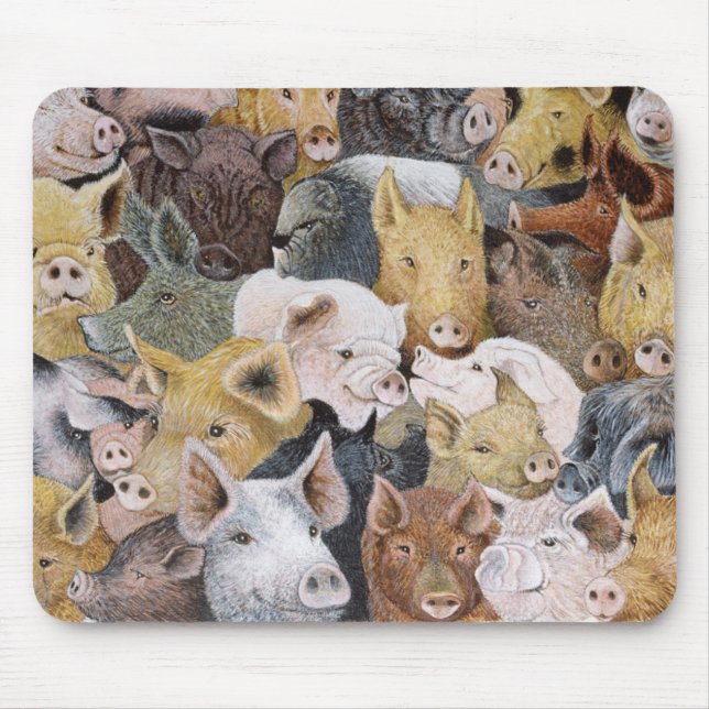 Mousepad Porcos abundante (Frente)