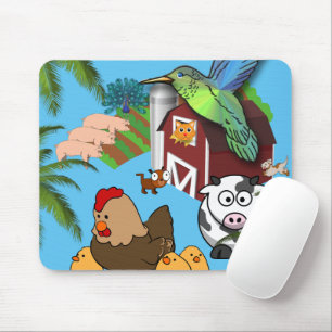 Mousepad Porcos de Vaca, Fazenda, Galinhas, Mouse Pad! Mous