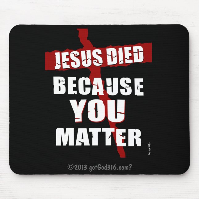 Mousepad Porque Você Importa gotGod316.com? (Frente)