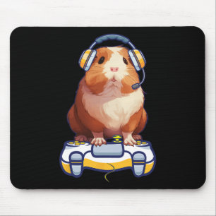 Mousepad Porquinho-da-índia E Amante De Jogos De Vídeo Fofo
