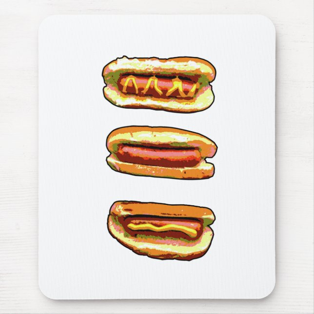 Mousepad Porta-bocas de cachorro quente (Frente)