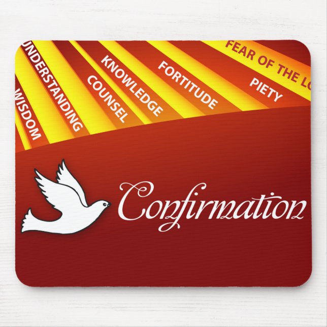 Mousepad Porta de confirmação de parabéns com Dourado e Re (Frente)