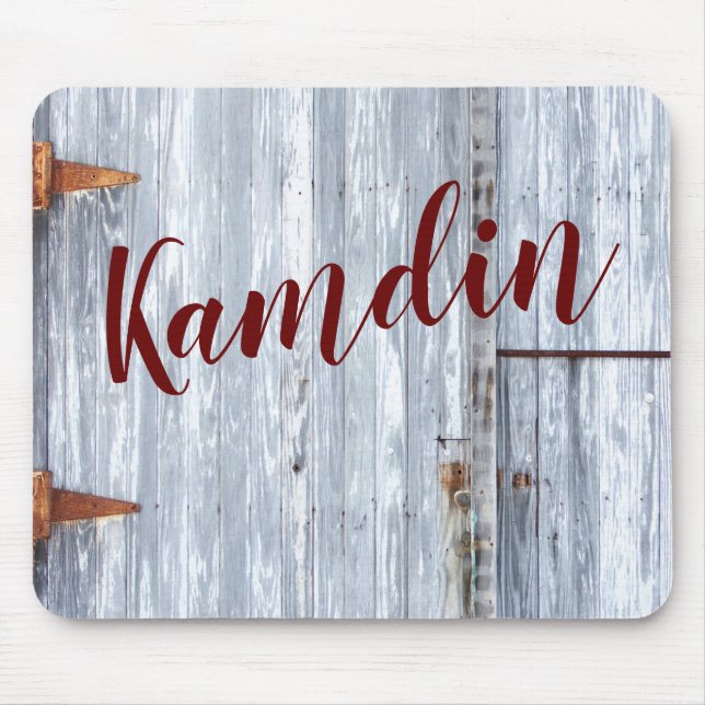 Mousepad Porta de madeira branca com proteção personalizada (Frente)