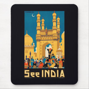 Mousepad Porta-Poster de viagens da Índia