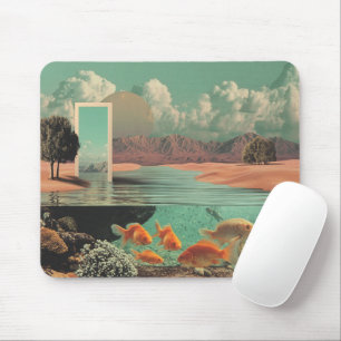 Mousepad Porta Surrealista no Deserto com Submersão