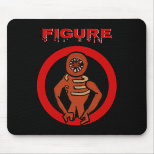Mousepad Portas do jogo de horror do monstro preto