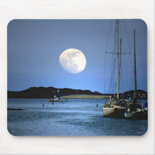 Mousepad Porto de Lua e veleiro