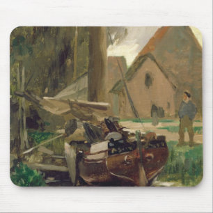 Mousepad Porto pequeno com um barco