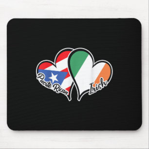 Mousepad Porto Rico Irlanda Bandeira Half Puerto Rican Half