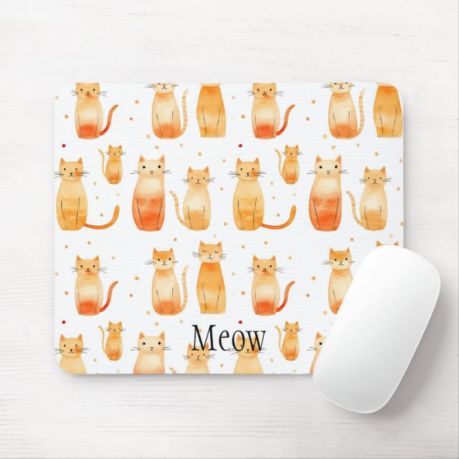 Mousepad Portos e Gatos Laranja Cujos (Com mouse)