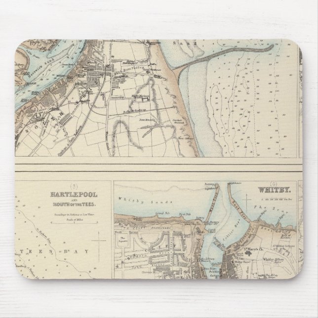 Mousepad Portos e portos da costa leste da Inglaterra (Frente)