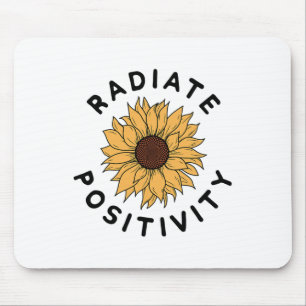 Mousepad Positividade Mensagem Positiva de Girassol Kindne