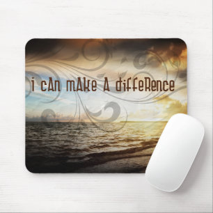 Mousepad "Posso fazer a diferença" Afirmação de Motivação