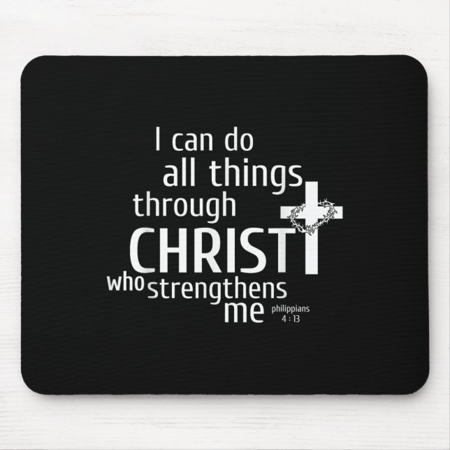 Mousepad Posso Fazer Todas as Coisas Através de Cristo - Ch (Frente)