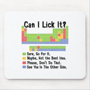 Mousepad Posso Lamber Química Professor Tabela Periódica De