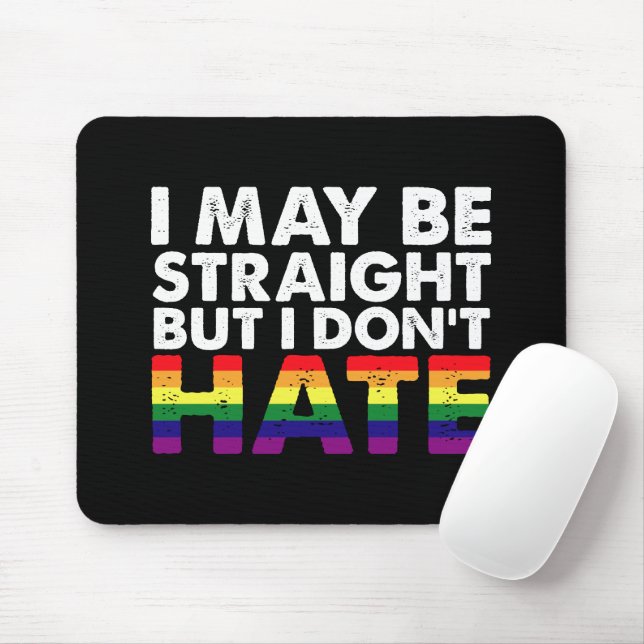 Mousepad Posso ser Hetero, mas não odeio Gay LGBT (Com mouse)