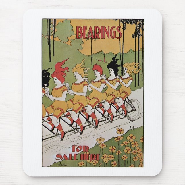 Mousepad Poster de Bicicleta de Mancal (Frente)