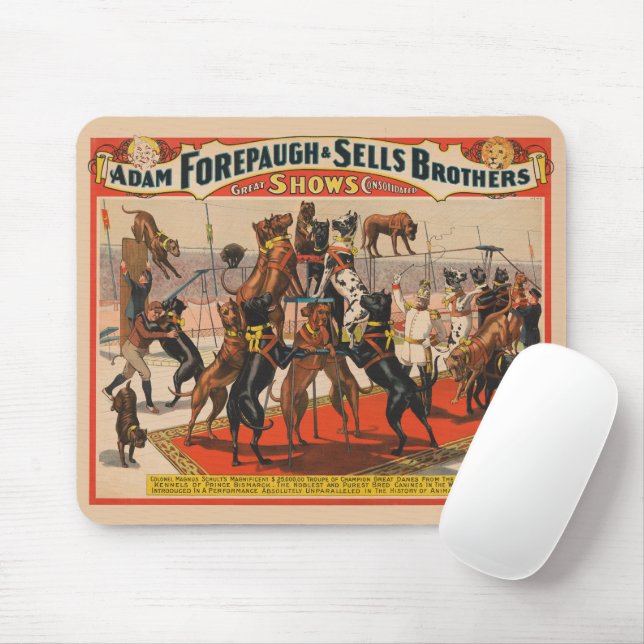 Mousepad Poster de Circo De Grandes Danças Com Formador (Com mouse)