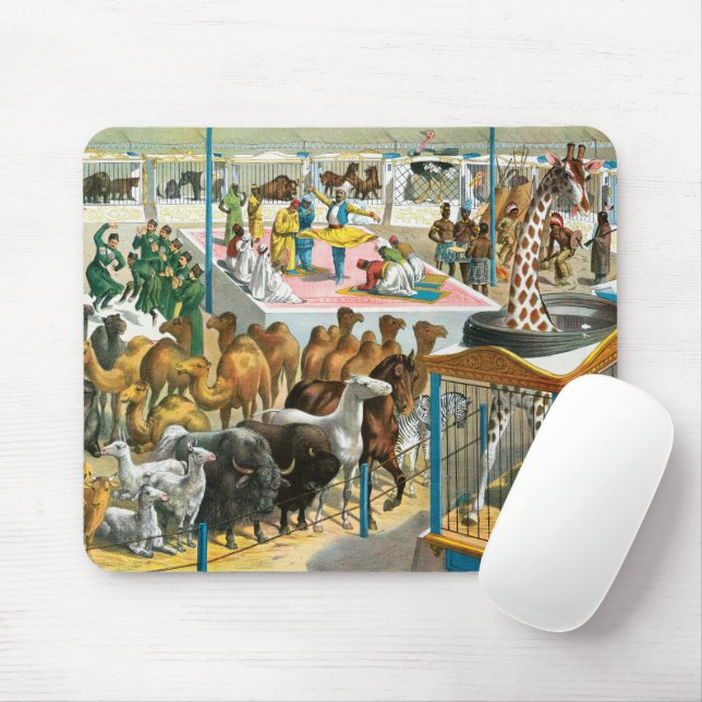 Mousepad Poster de Circo De Pessoas De Diferentes Nacionali (Com mouse)