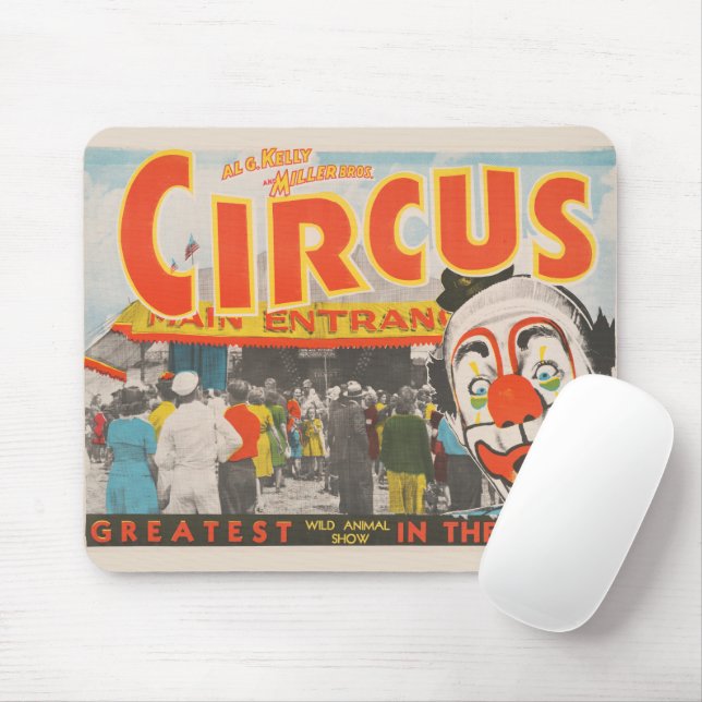 Mousepad Poster De Circo De Pessoas Que Entram No Topo Gran (Com mouse)