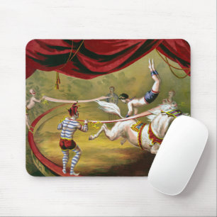 Mousepad Poster de Circo Mostrando Acrobat Executando Em Ca