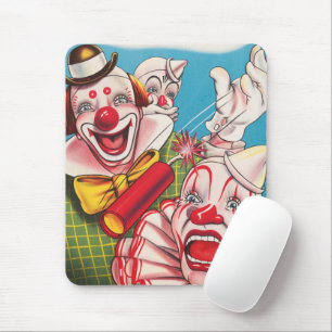 Mousepad Poster de Circo Mostrando Rostos De Palhaço E Cach