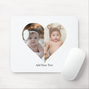 Mousepad Poster de Colagem de Fotos em Forma de Coração 2