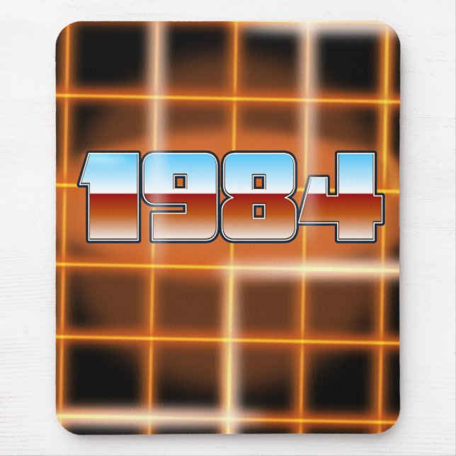 Mousepad Poster de desenho eletrônico de 1984. (Frente)