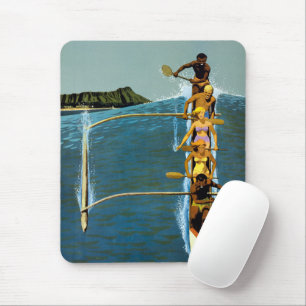 Mousepad Poster de viagens Da United Air Lines Para O Havaí