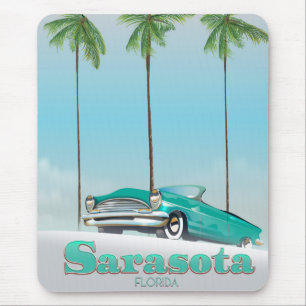 Mousepad Poster de viagens de estilo Sarasota Florida Vinta