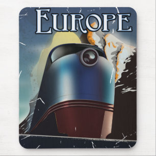 Mousepad Poster de viagens de Férias da Europa