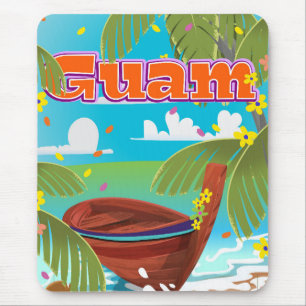 Mousepad Poster de viagens de férias da Ilha Guam.