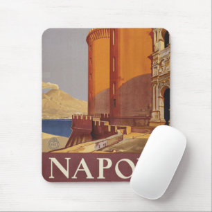 Mousepad Poster de viagens De Vesúvio E Baía De Nápoles