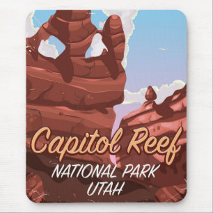 Mousepad Poster de viagens do Capitol Reef National Park
