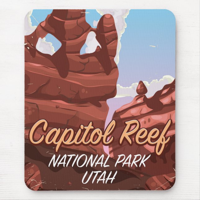 Mousepad Poster de viagens do Capitol Reef National Park (Frente)