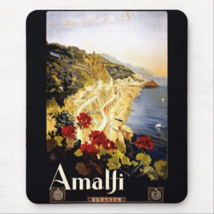 Mousepad Poster de viagens italiano 1910 - 1920 do litoral