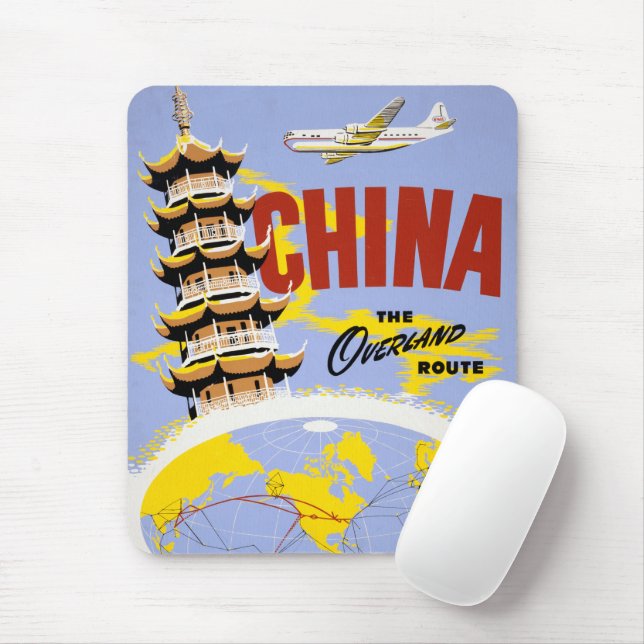 Mousepad Poster de viagens Para Northwest Orient Airlines (Com mouse)
