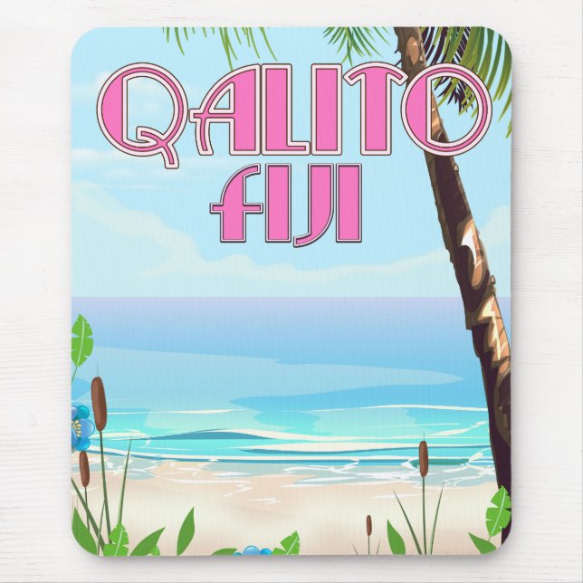 Mousepad Poster de viagens Qalito Fiji (Frente)