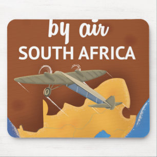 Mousepad Poster de Viagens vintage da África do Sul