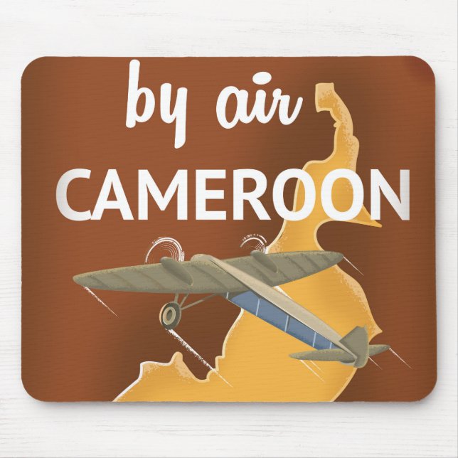 Mousepad Poster de Viagens vintage de Camarões (Frente)