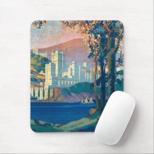 Mousepad Poster de viagens vintage Para Linhas Centrais De