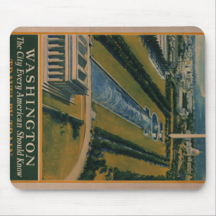 Mousepad Poster de viagens Vintage Washington DC