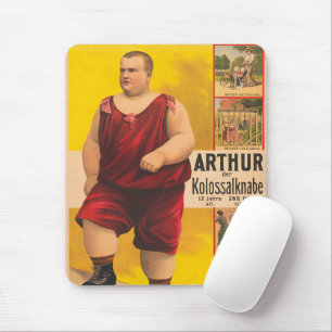 Mousepad Poster Do Circo Vintage De Arthur, O Garoto Coloss