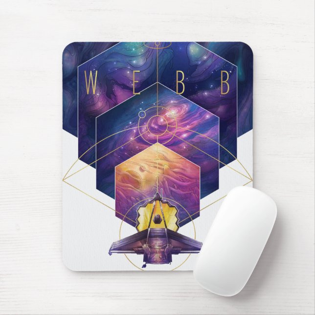 Mousepad Poster do Telescópio Espacial James Webb. (Com mouse)